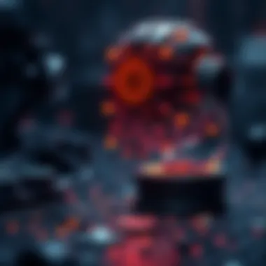 Integration of AI and Blockchain Technology Conceptual imagery of blockchain integration with AI