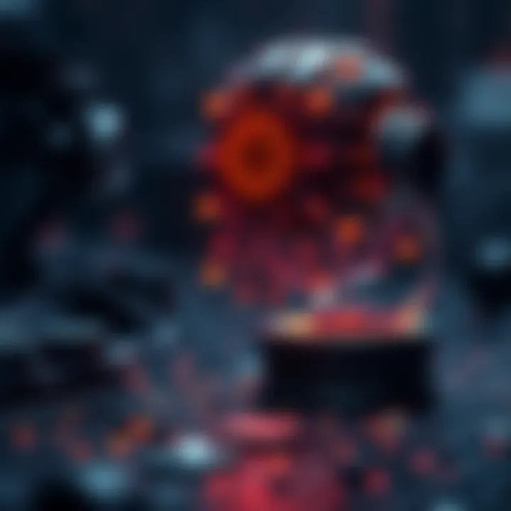 Integration of AI and Blockchain Technology Conceptual imagery of blockchain integration with AI