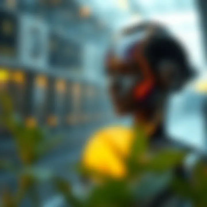 Future of AI Technology in Cryptocurrency A futuristic representation of AI technology in cryptocurrency