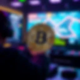 Conceptual representation of Bitcoin in gaming