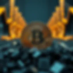 Visual representation of Bitcoin halving event