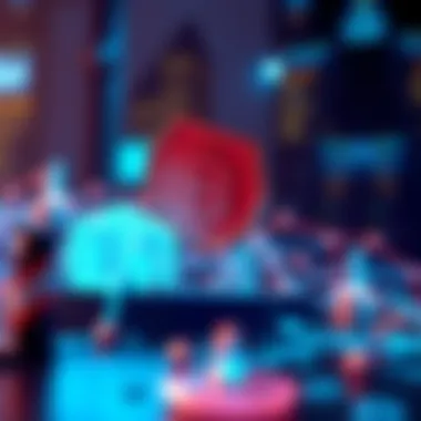 Illustration of Blockchain Technology and Innovation Innovative blockchain technology illustration