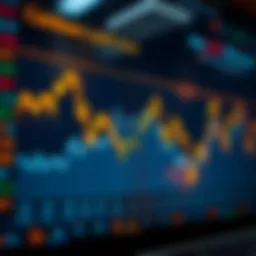 Graph illustrating Coinbase stock performance trends