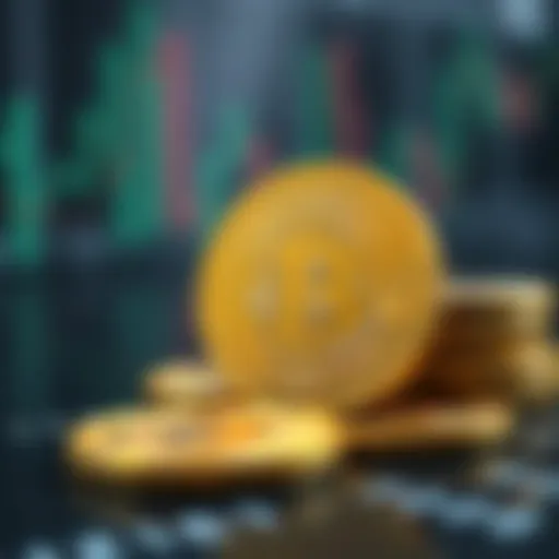 Conceptual representation of cryptocurrency