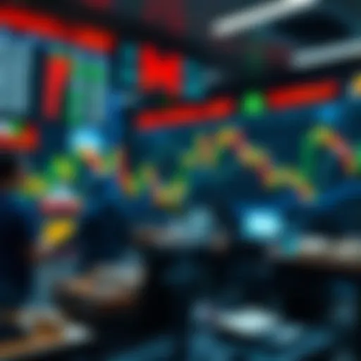 Conceptual representation of cryptocurrency exchange dynamics