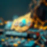 Conceptual illustration of ERC 404 in blockchain ecosystem