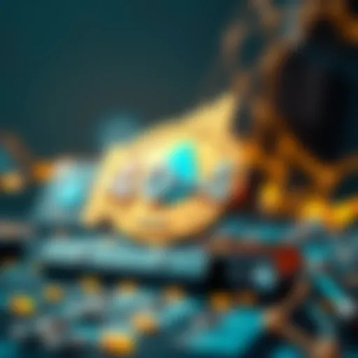 Conceptual illustration of ERC 404 in blockchain ecosystem