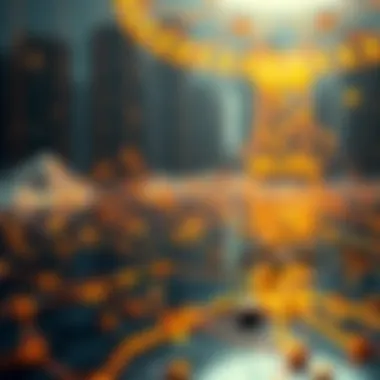 Concept Art for the Future of Blockchain Technology Vision of blockchain future concept