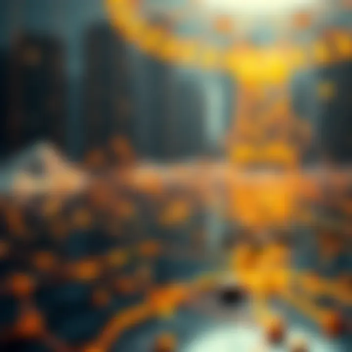 Concept Art for the Future of Blockchain Technology Vision of blockchain future concept