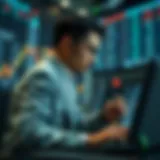 Conceptual illustration of futures trading in finance