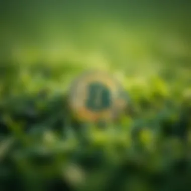 Blockchain Technology in Grass Coin An abstract representation of blockchain technology