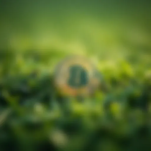 Blockchain Technology in Grass Coin An abstract representation of blockchain technology