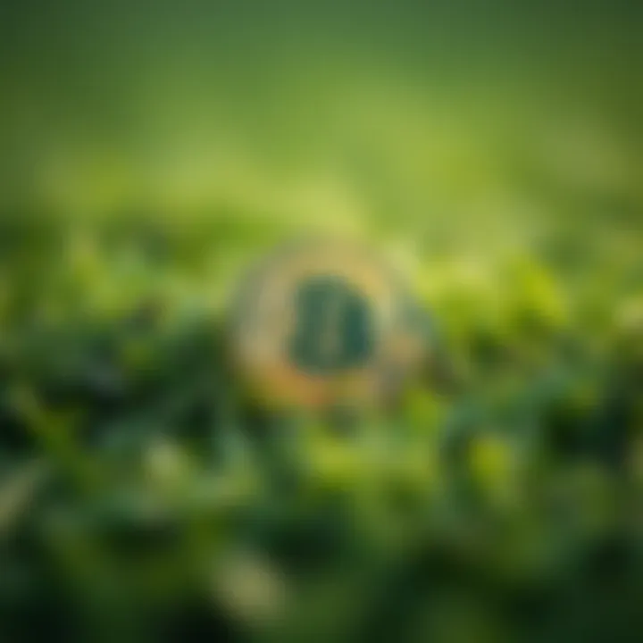 Blockchain Technology in Grass Coin An abstract representation of blockchain technology