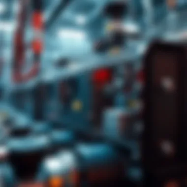 Diagram of helium mining equipment in action
