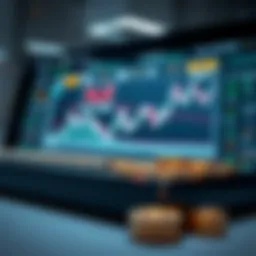 Conceptual illustration of a digital currency exchange platform