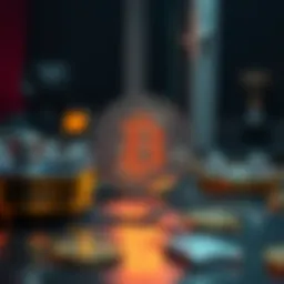 Conceptual representation of Proof of Work mechanism in blockchain technology