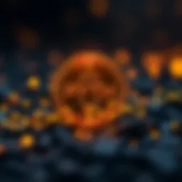 Illustration of PYTH Coin concept and blockchain network