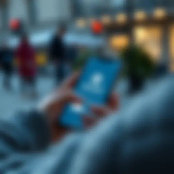 User Interaction with Revolut App User engaging with the Revolut app on a smartphone