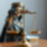 Legal scales representing justice