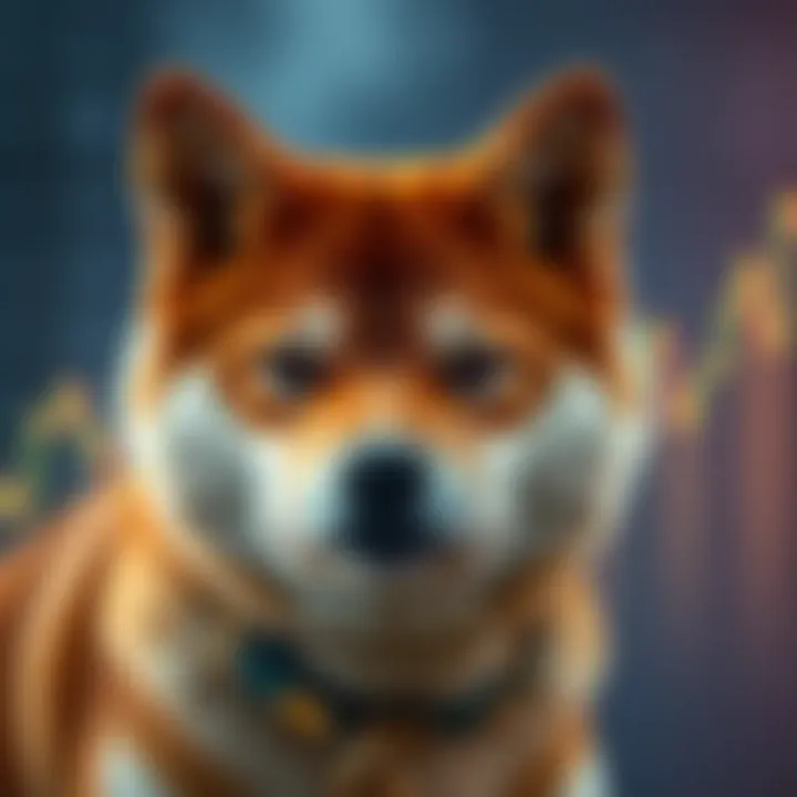 Shiba Inu Cryptocurrency Price Trend Analysis Shiba Inu cryptocurrency logo with price trend graph