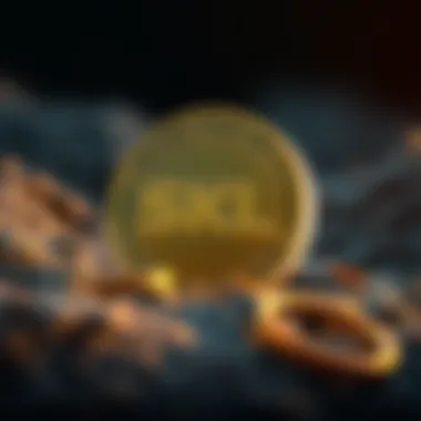 SKL Coin Concept Conceptual representation of SKL coin in a digital landscape