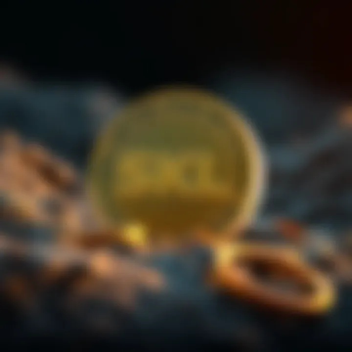 SKL Coin Concept Conceptual representation of SKL coin in a digital landscape