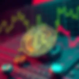 An abstract representation of cryptocurrency market dynamics.