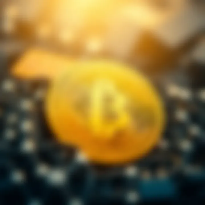 Blockchain Technology and USDC Depiction of blockchain technology enhancing USD Coin