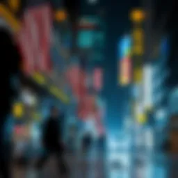 A vibrant depiction of Wall Street memes influencing market trends